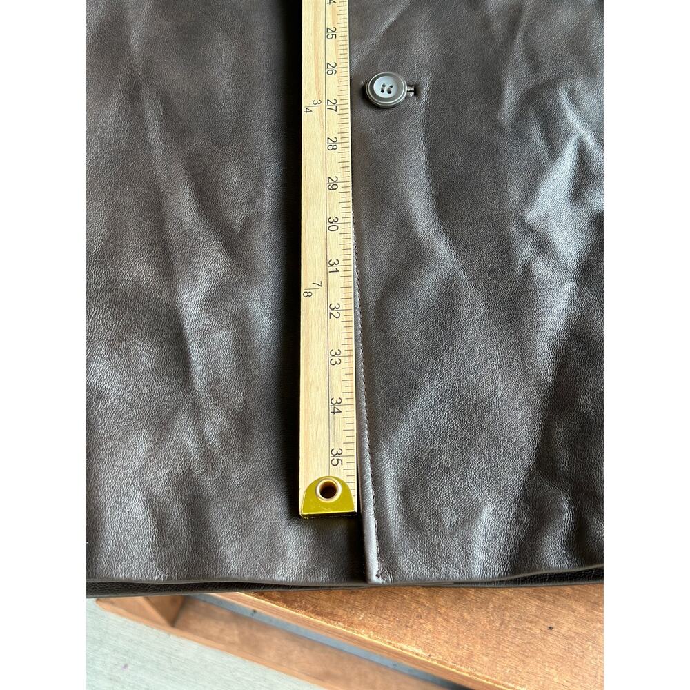 $600 BGSD Men’s Medium Brown Peter Three-Quarter Lambskin Leather Car Coat - Picture 10 of 12